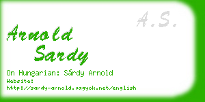 arnold sardy business card
